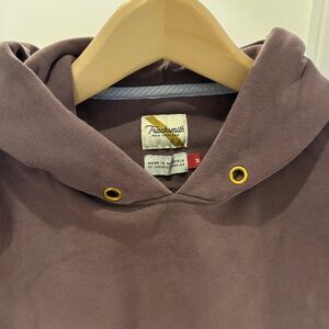 Tracksmith Plum Hoodie with Gold Accents